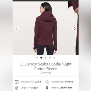 lululemon athletica Women's Scuba Hoodie in Dark Adobe